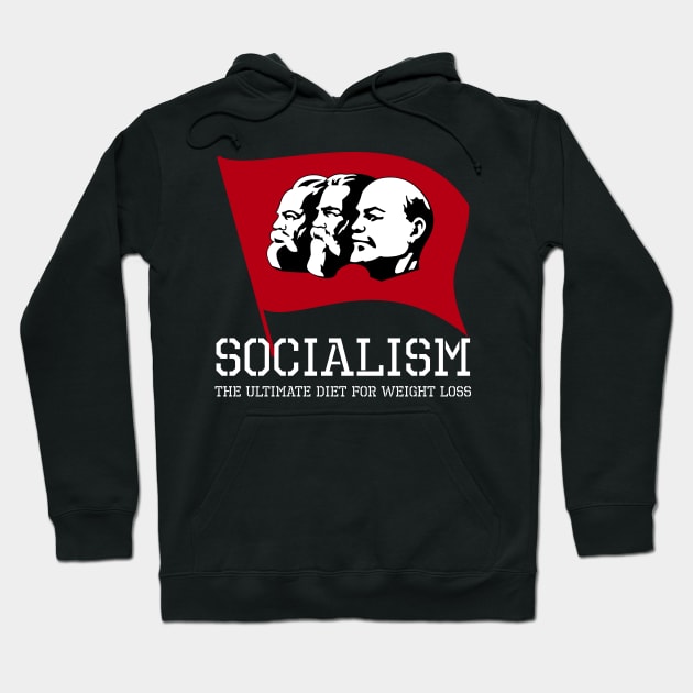 Funny Political Anti Socialist SJW Triggering Weight Loss Hoodie by Styr Designs